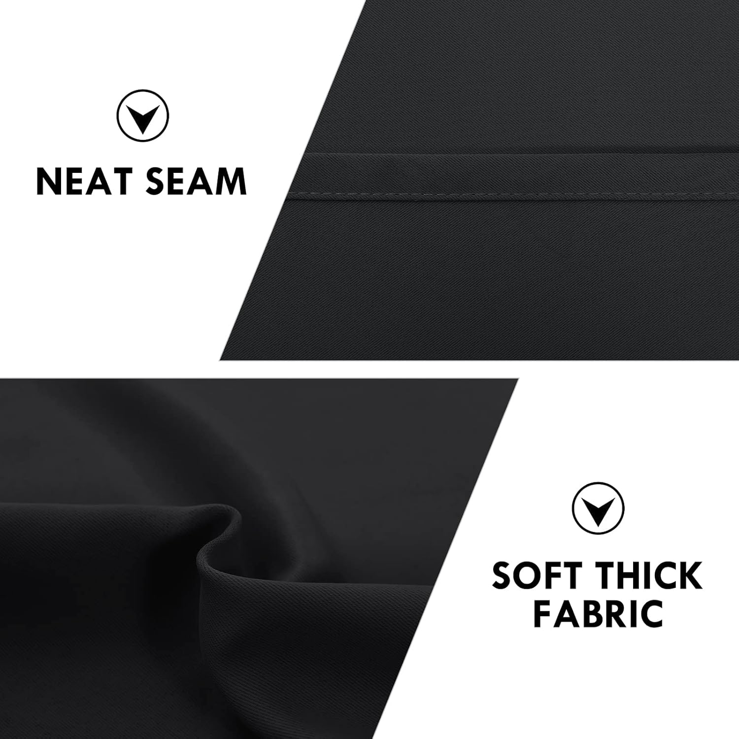 DWCN Blackout Curtains Room Darkening Thermal Insulated Bedroom Curtains Window Curtain Panels, 52