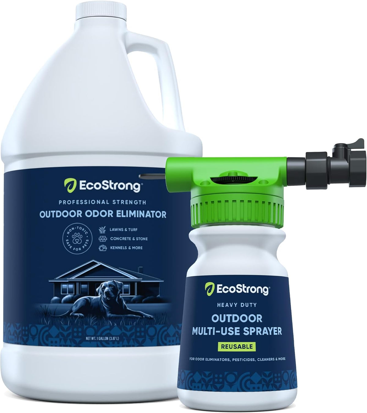 Eco Strong Outdoor Odor Eliminator | Outside Dog Urine Enzyme Cleaner – Powerful Pet, Cat, Animal