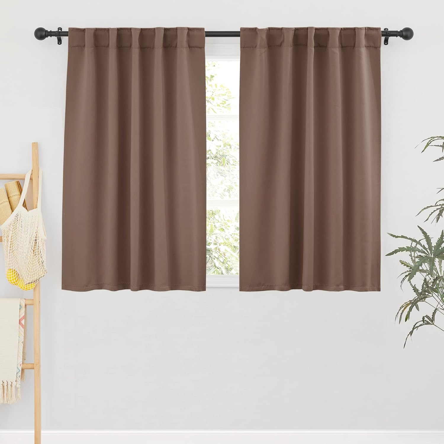 RYB HOME Small Window Curtains Blackout, Privacy Thermal Insulating Drapes for Bedroom Bathroom
