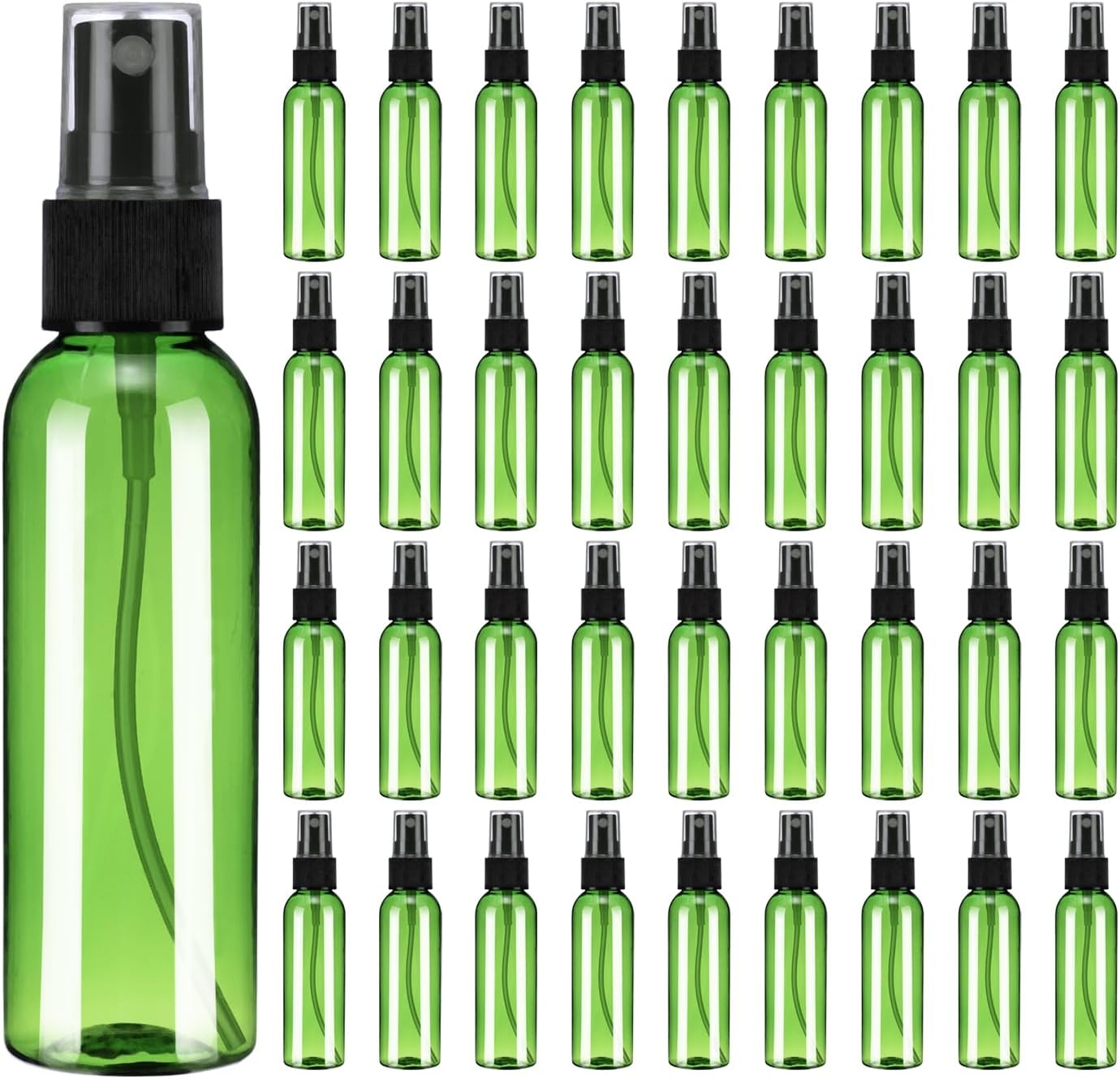 uxcell 100Pack Spray Bottles, 2Oz/60ML Reusable Clear Empty Mist Plastic Mini Travel Bottle