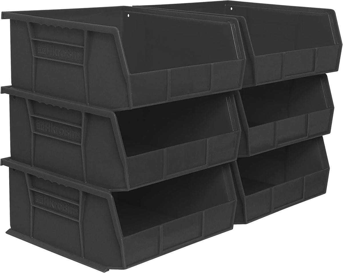 Akro-Mils 30235 AkroBins Plastic Storage Bins, Space-Saving Stackable Bins for Garage, Pantry