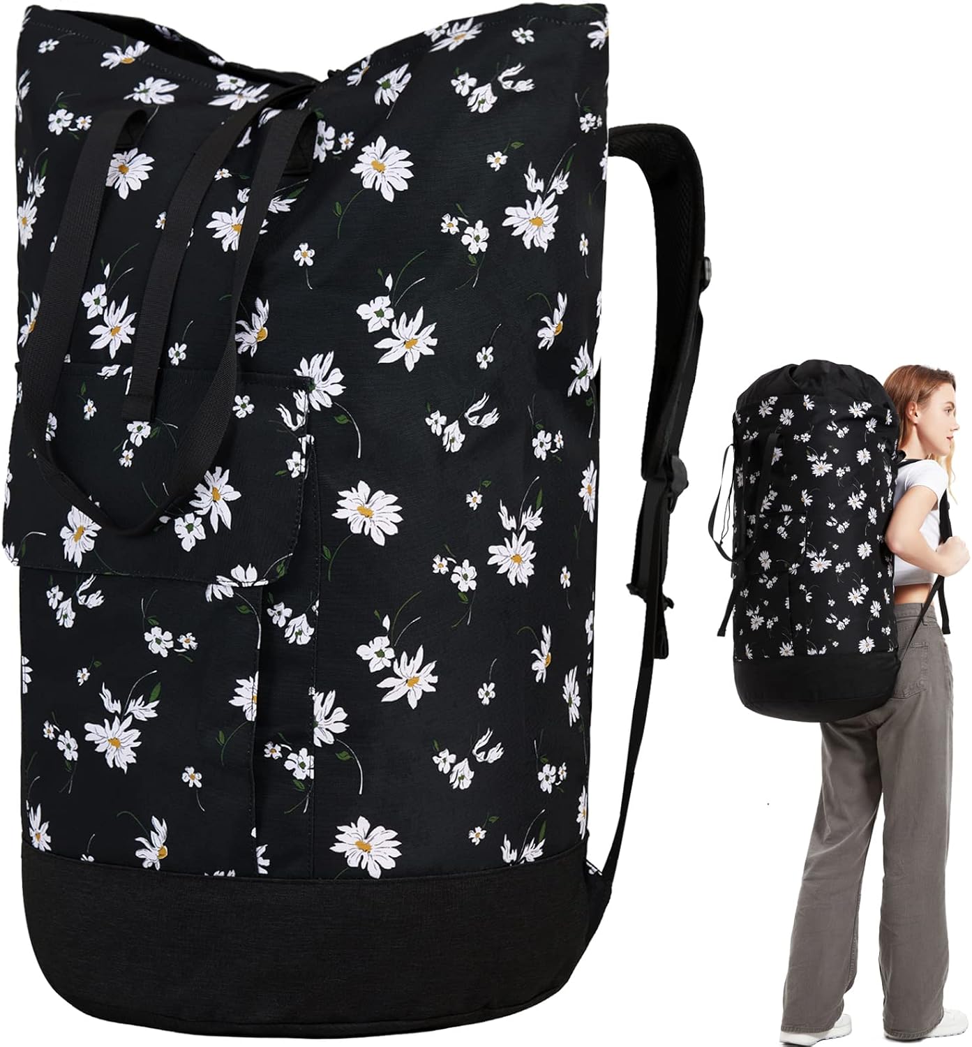 Laundry Backpack 115L, Heavy Duty Laundry Bag with Shoulder Straps, Backpack Laundry Bags for