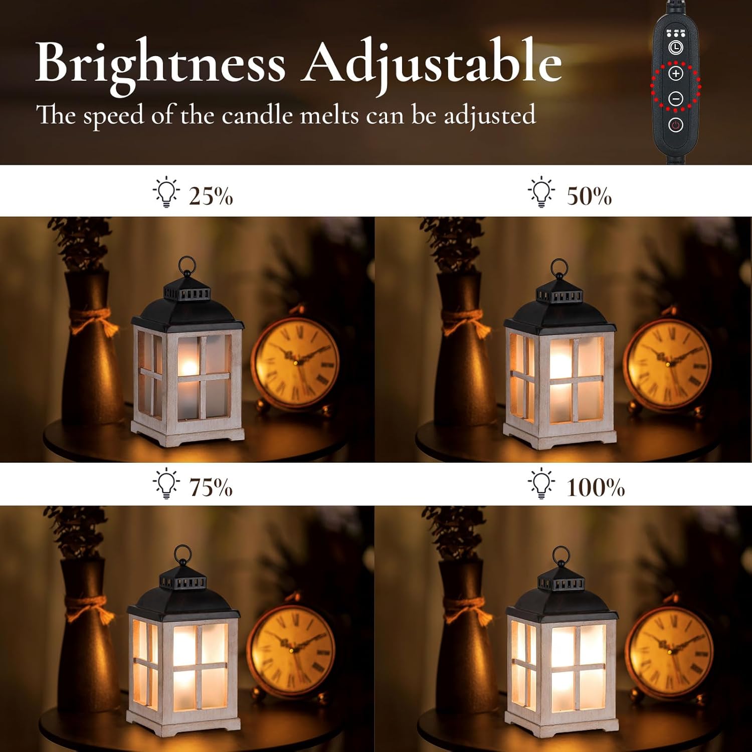 Wax Melt Warmer with Timer: Farmhouse Lantern Candle Warmer Electric Tart Burner with Lid for
