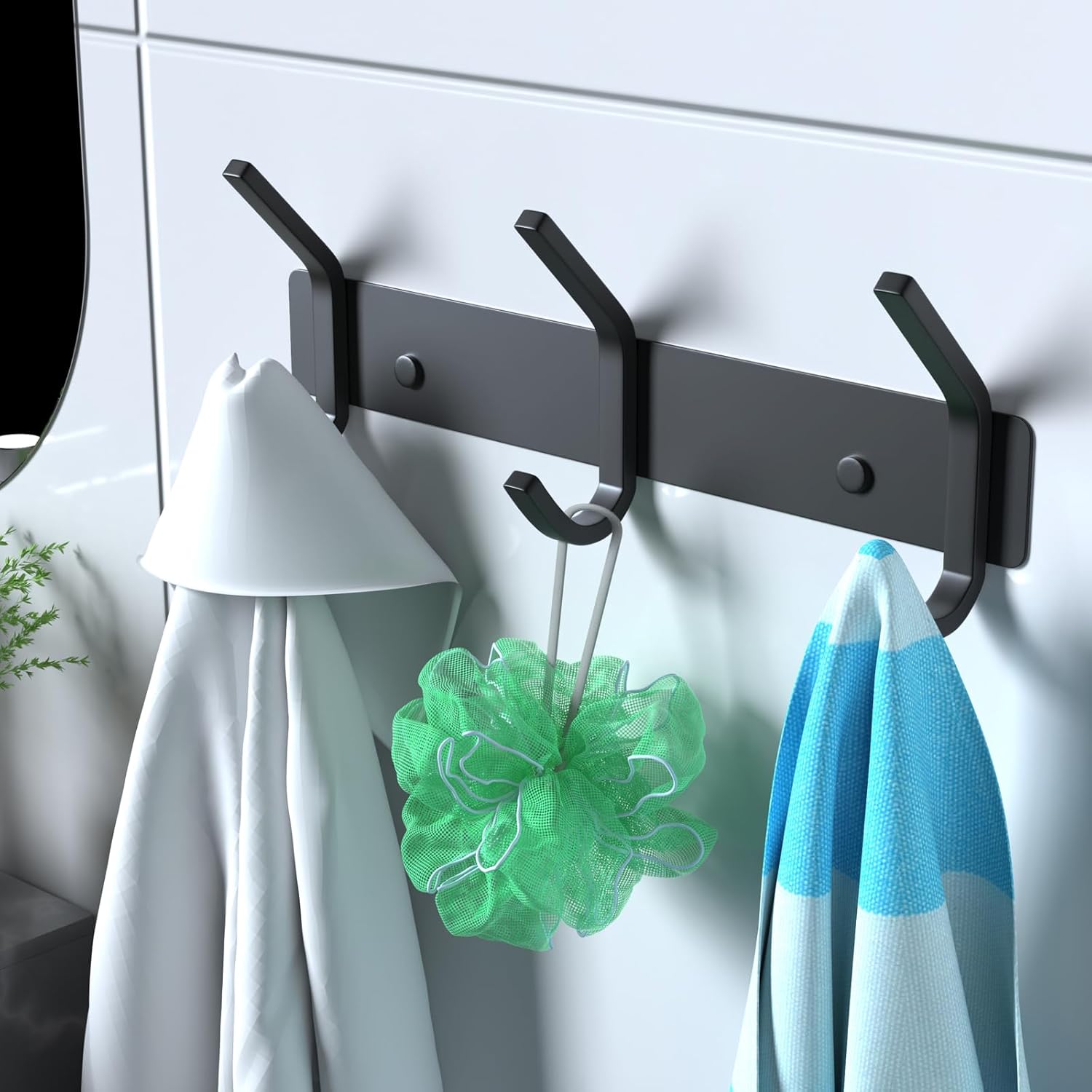 VAEHOLD 2PACK Coat Hooks Wall Hook for Hanging Clothes Robes Towels Hats Heavy Duty Coat Hanger