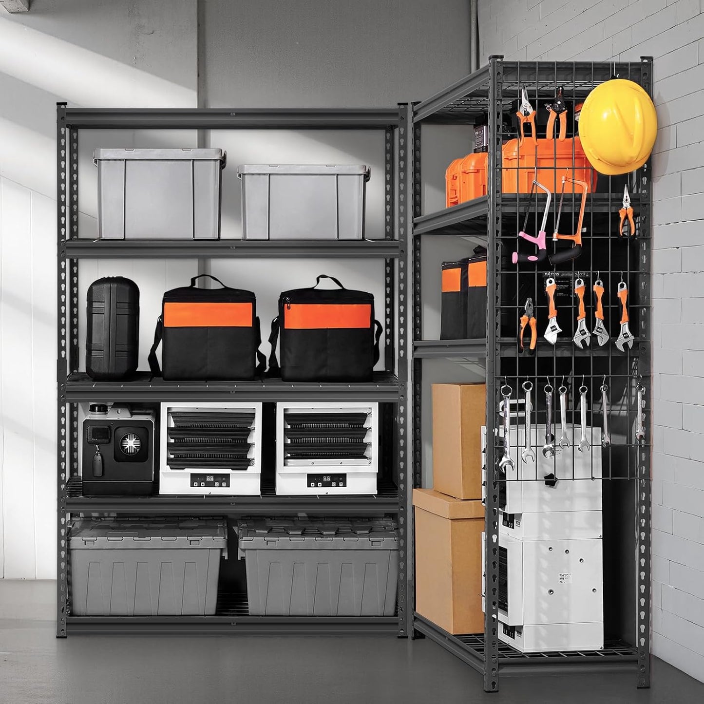 VEVOR Storage Shelves, 2500 lbs, 5 Tier Heavy Duty Garage Shelving, 18" D x 48" W x 72" H