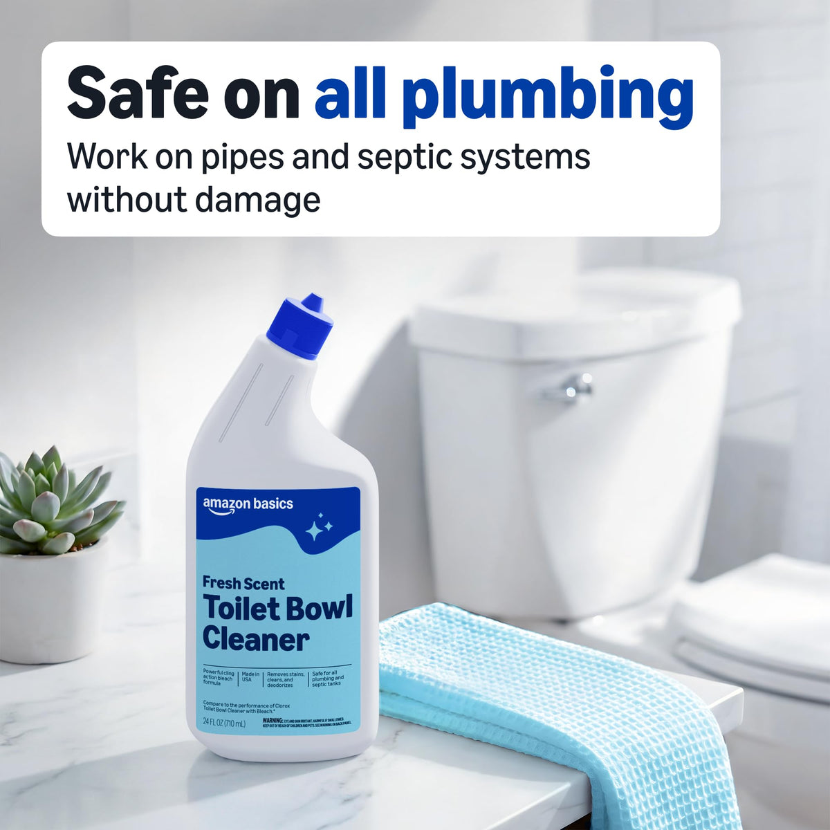 Amazon Basics Toilet Bowl Cleaner with Cling Action Formula, Fresh Scent, 24 Fl Oz – view 3