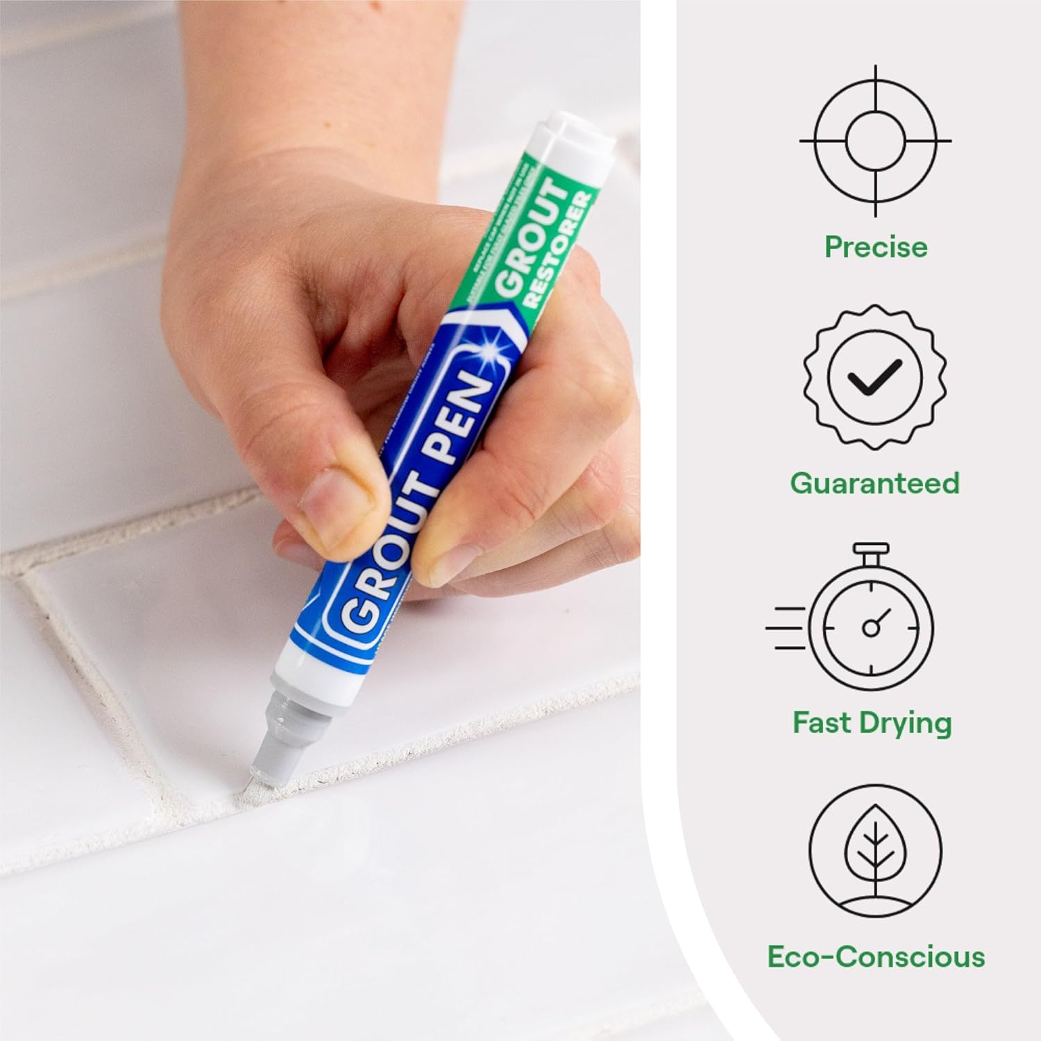 Grout Pen Tile Paint Marker: Waterproof Grout Paint, Tile Grout Colorant and Sealer Pen - Narrow