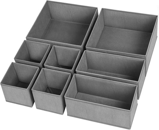 Criusia Drawer Organizer Clothes, 8 Pack Underwear Organizer, Foldable Closet Organizers and