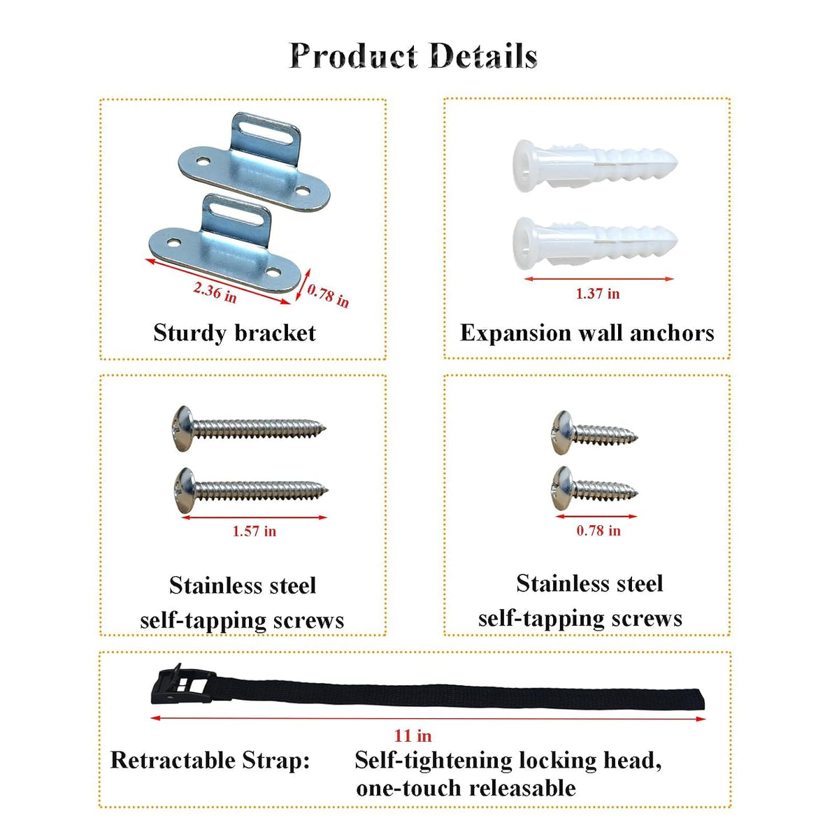 Furniture Anchors for Baby Proofing(2 Sets),Anti Tip Furniture Anchors,Furniture Wall