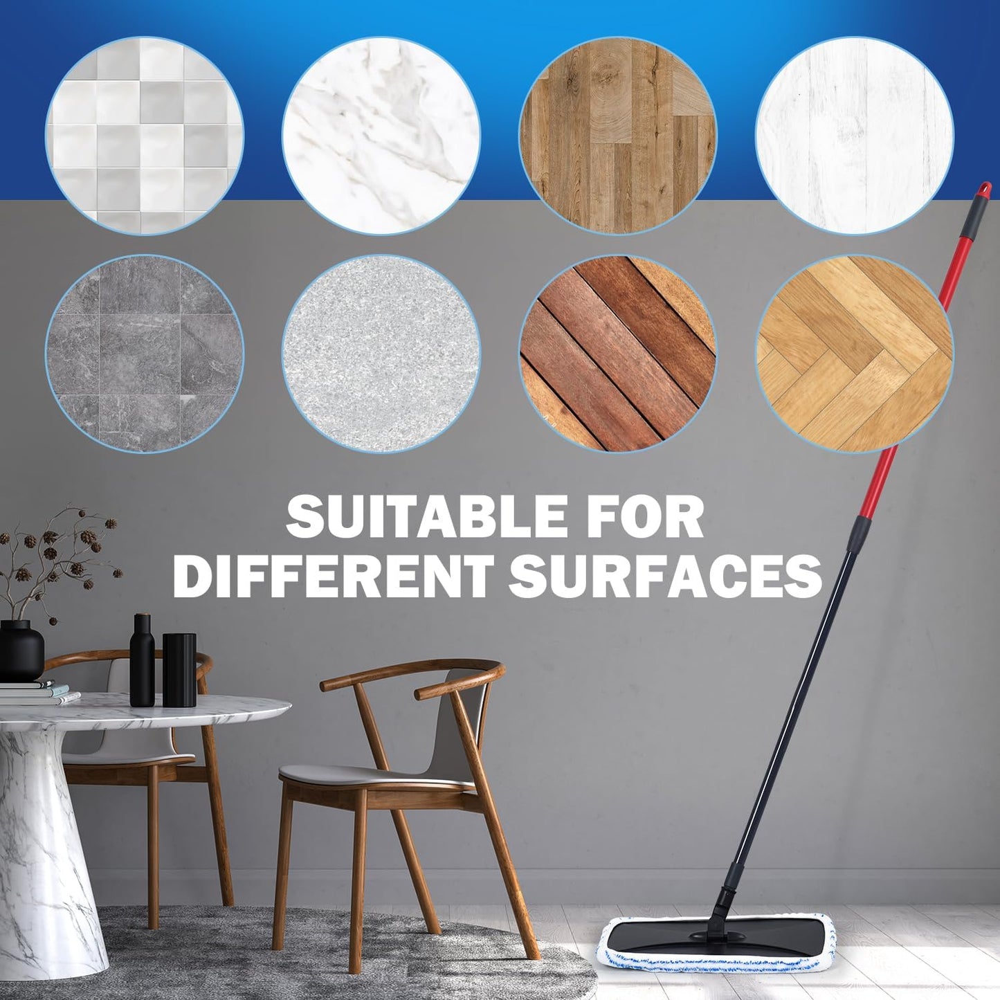 Matthew Microfiber Mop Refills Compatible with Hardwood Floor 'N More, Mop Head Replacement