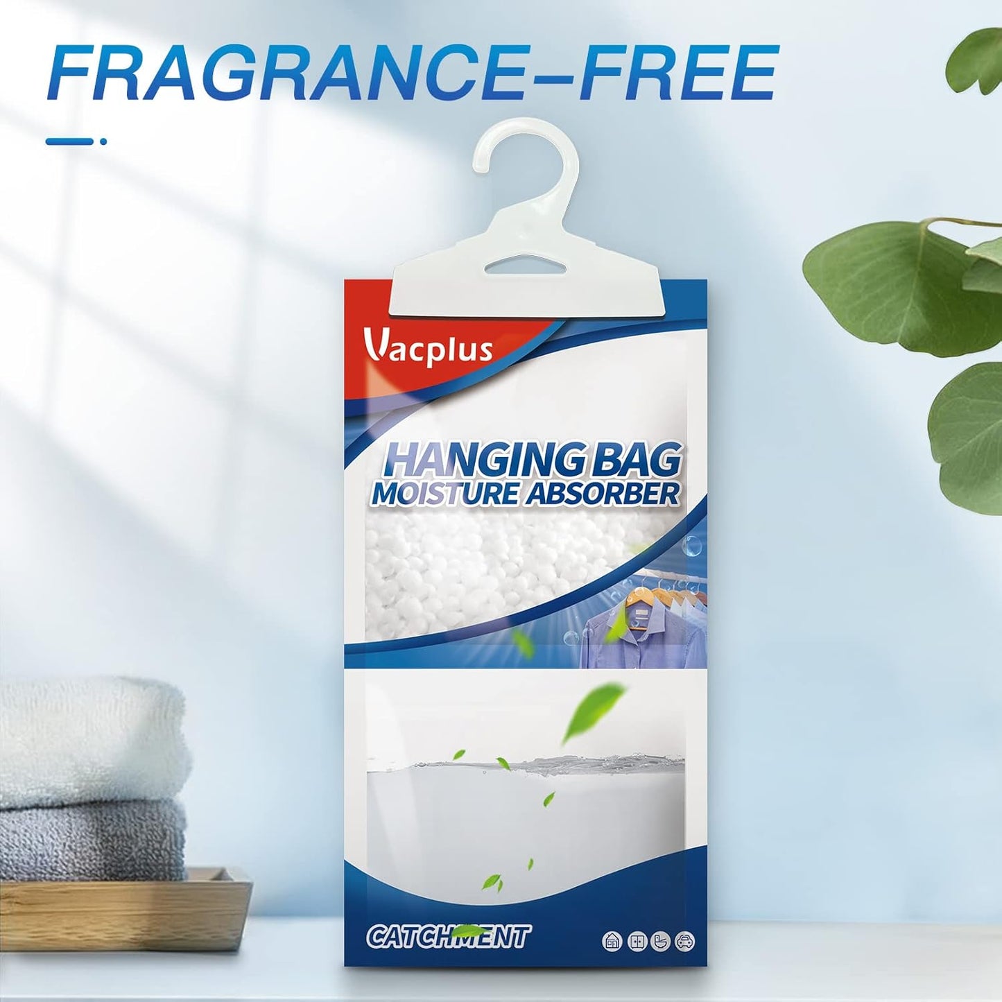 Vacplus Moisture Absorbers Packets, Fragrance Free 15 Pack, Humidity Packs, Dessicant Packets