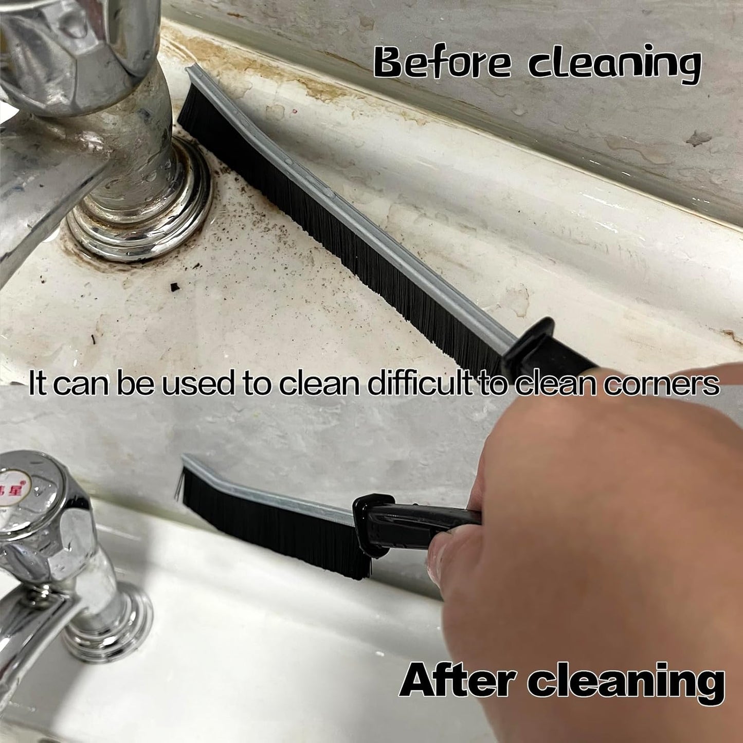 20 Pcs Crevice Cleaning Brush, Bathroom Gap Brush, Grout Cleaner Brush Hard Bristle Crevice