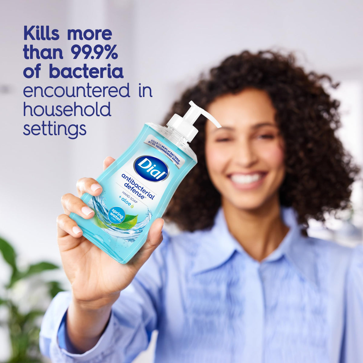 Dial Antibacterial Defense Liquid Hand Soap + Aloe, Spring Water Scent, 52 Fl Oz Hand Soap Refill