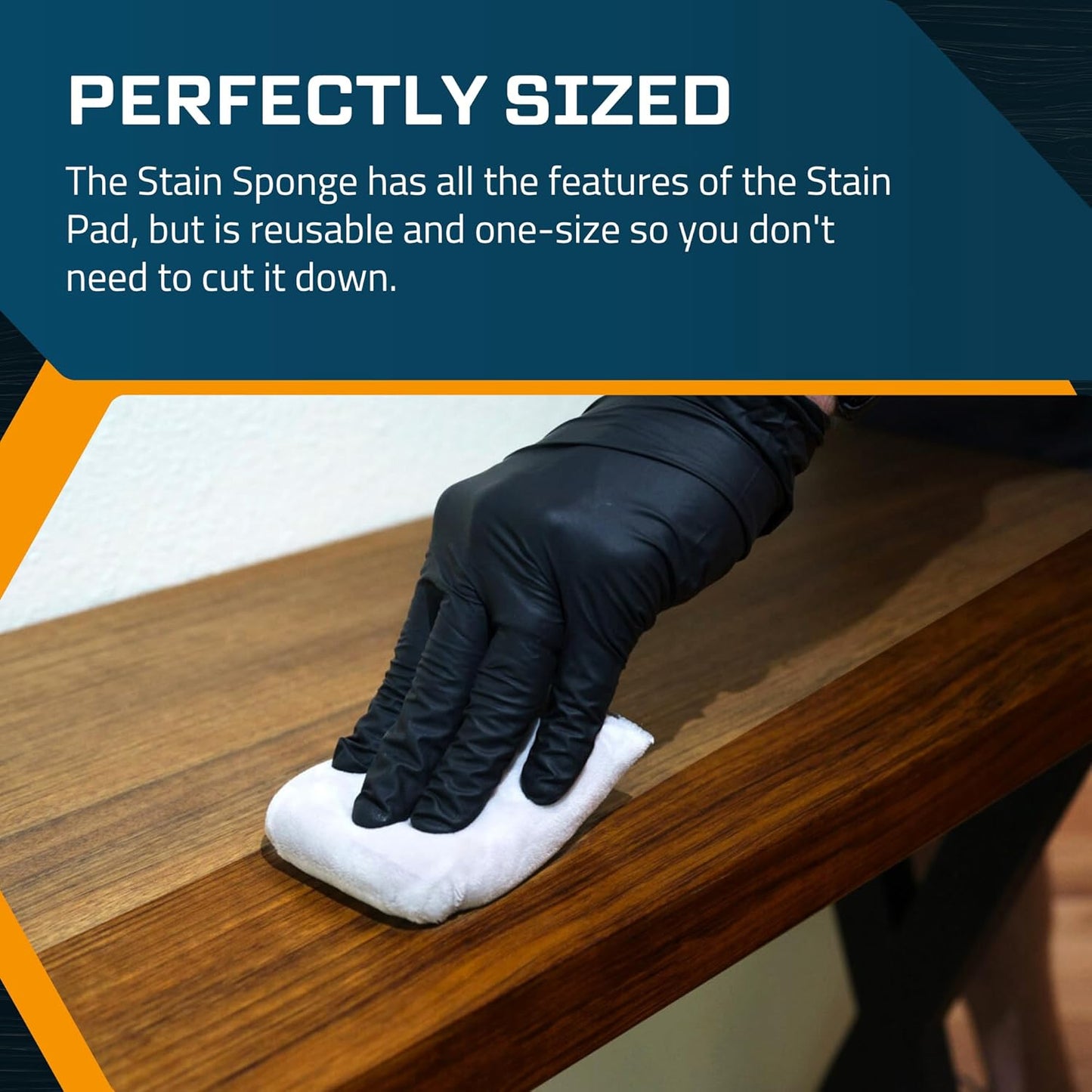 MāKRS Stain Sponge, 3-Pack Staining Pads, Stain Brushes for Wood, Lint and Streak-Free Applicator