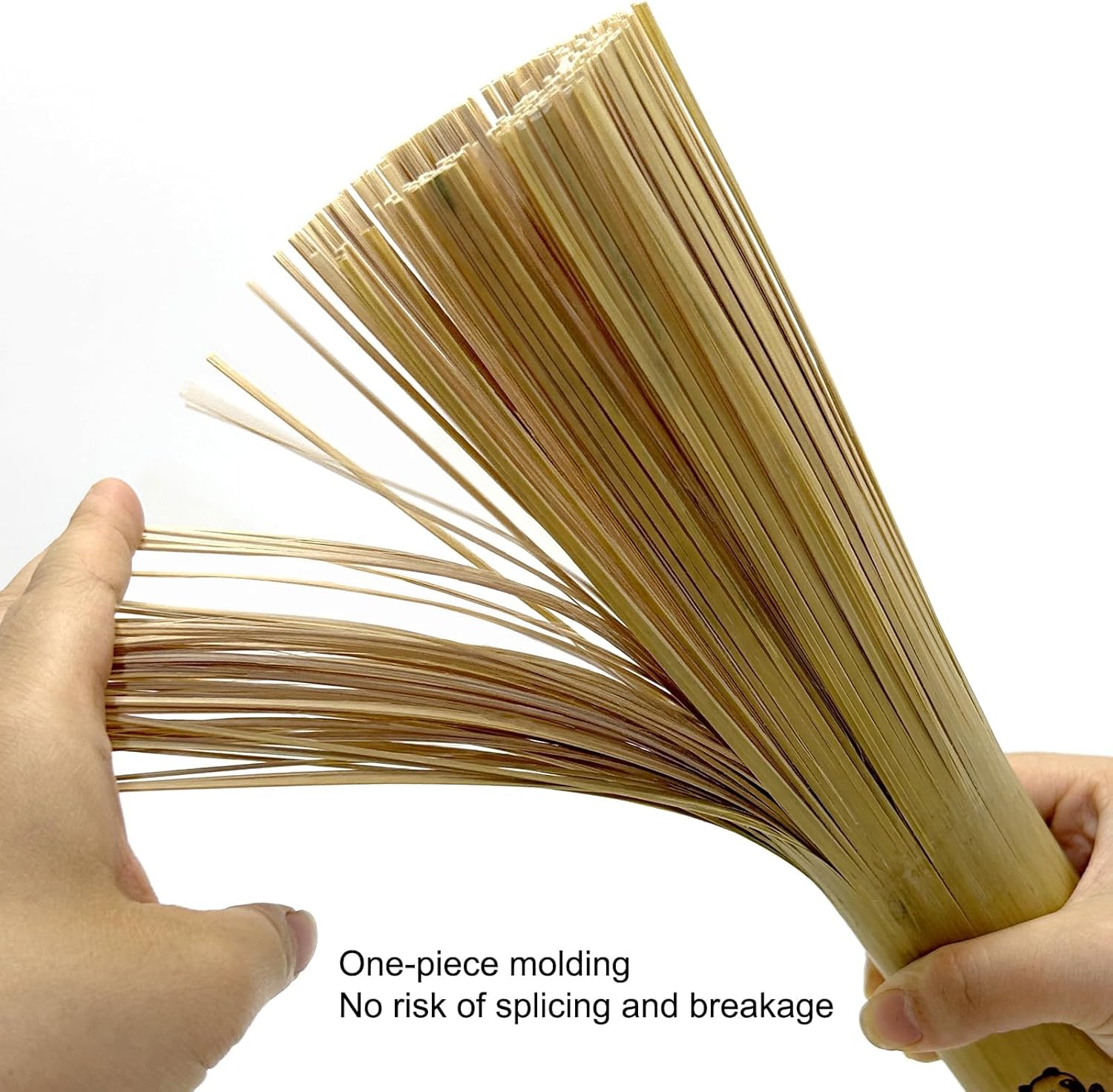 Handmade Bamboo Wok Brushes 2 Pack – 100% Natural, No Metal, Eco-Friendly Scrubbers for Carbon