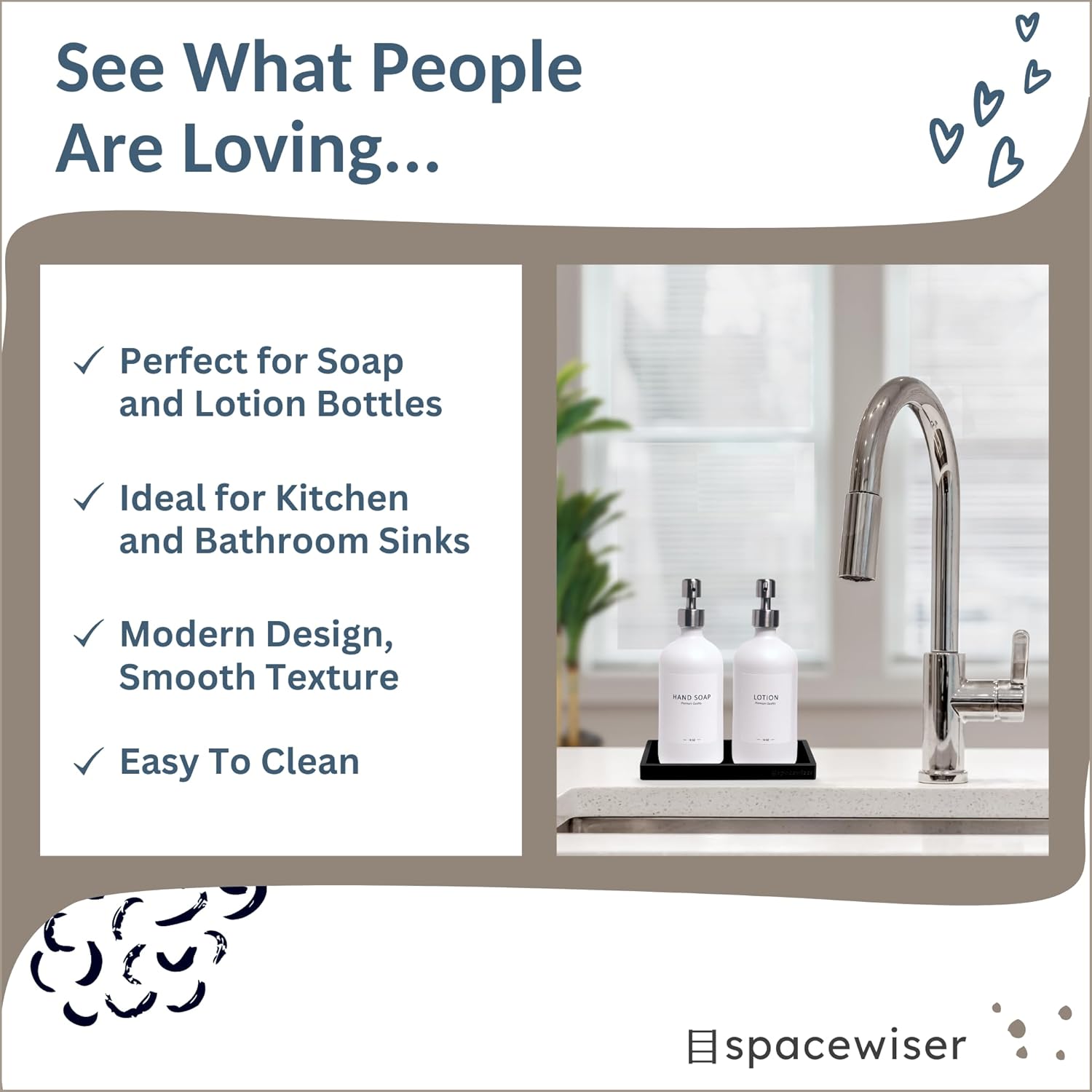 Countertop and Vanity Tray - 2 PC Small 7.7" Silicone Bathroom Trays, Kitchen Soap Tray, Dish