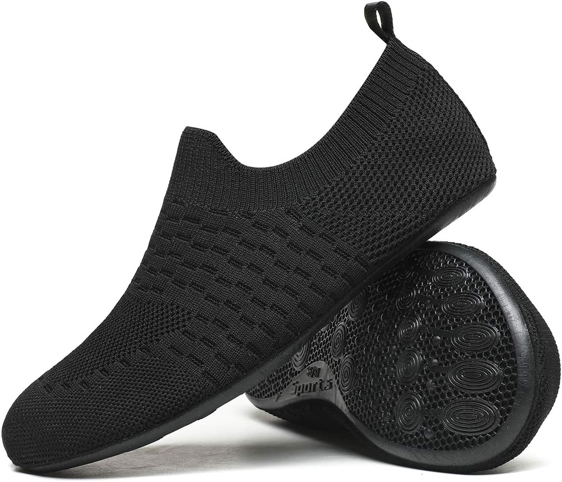 QZKDM Lightweight Slip on Grip Indoor House Slippers Barefoot Non Slip Home Exercise Yoga Shoes for