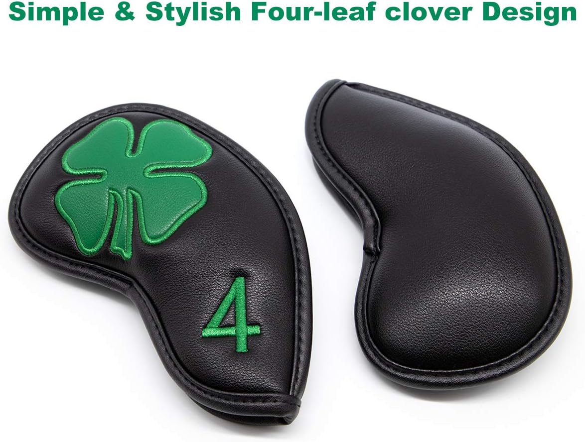 Golf Iron Covers Golf Iron Head Covers Leather Golf Iron Covers for Golf Clubs 10pcs Golf Iron