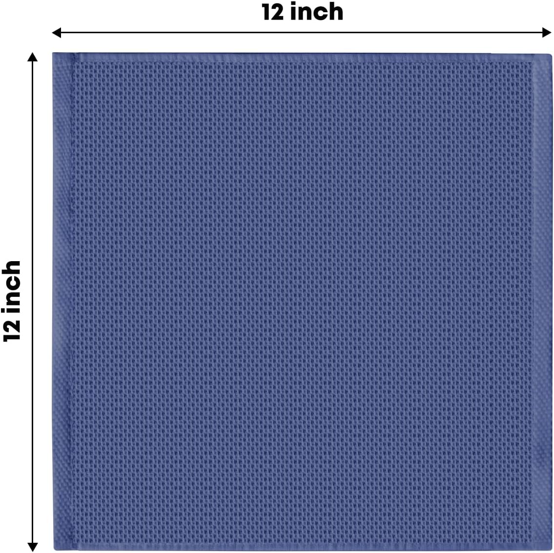 Artoid Mode 100% Cotton Navy Blue Waffle Weave Kitchen Dish Cloths, 12x12 Inch Ultra Soft Absorbent