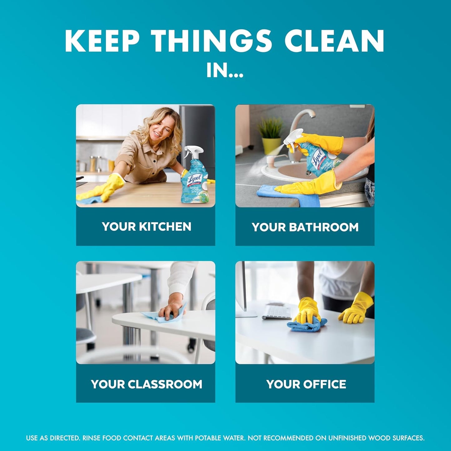 Lysol All Purpose Cleaner Spray, Multi-Purpose Disinfecting Spray, Kitchen & Bathroom Cleaner