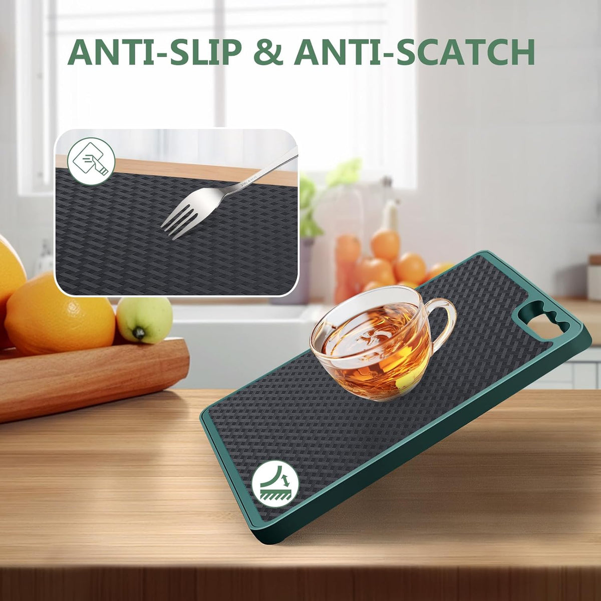 Shelf Liners, Non-Adhesive Drawer Liner, Waterproof & Oil-Proof Kitchen Cabinet Cupboard Liner