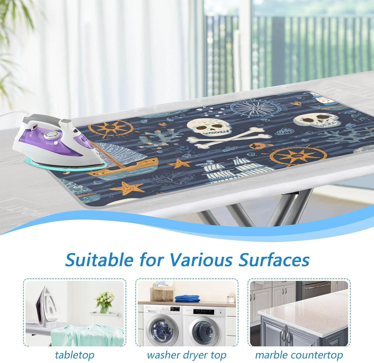 Ironing Mat Portable Ironing Pad Ironing Blanket for Table Top Heat Resistance Double-Side Using
