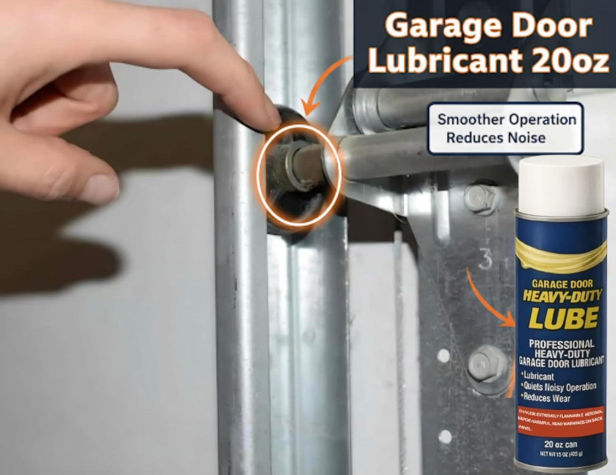 Premium Heavy-Duty Garage Door Lubricant 20oz – Long-Lasting, Multi-Purpose Rust Preventative