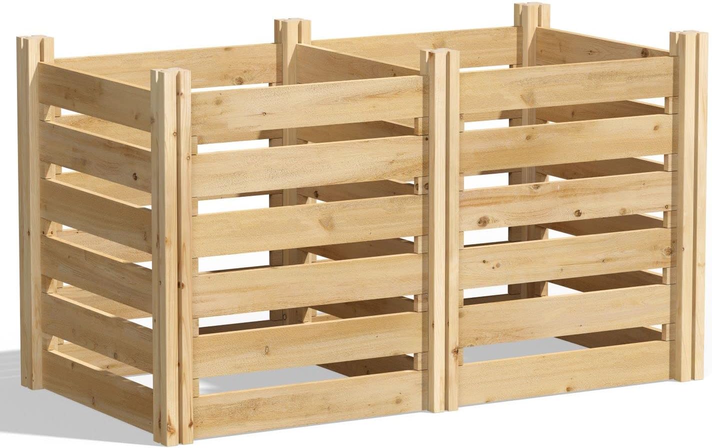 Greenes Fence Cedar Wood Composter, 24" W x 48" L x 31" H / 154.6 Gallons - Made in USA with North