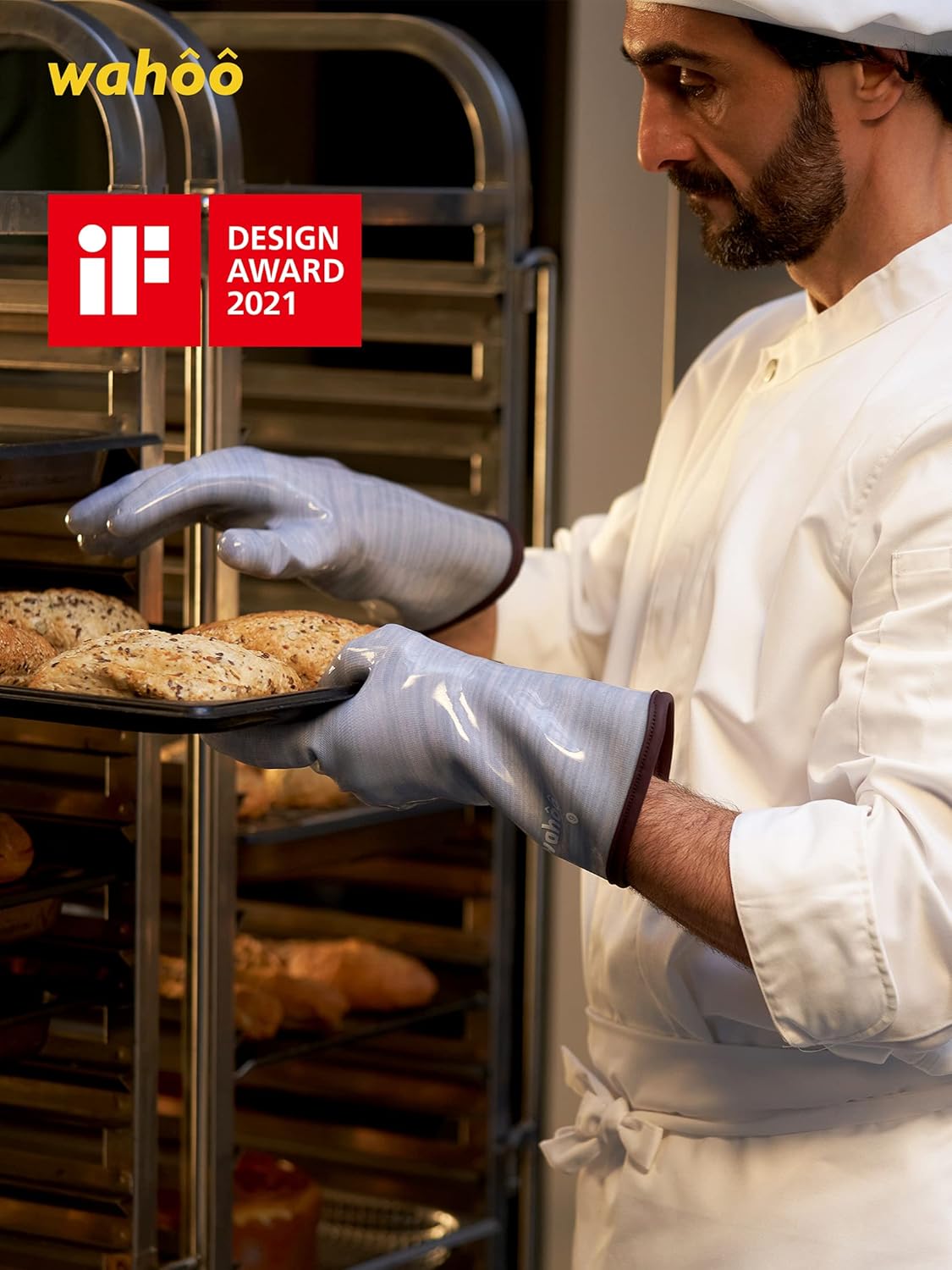 LANON Protection Wahoo Liquid Silicone Smoker Oven Gloves, Food-Contact Grade, Heat Resistant