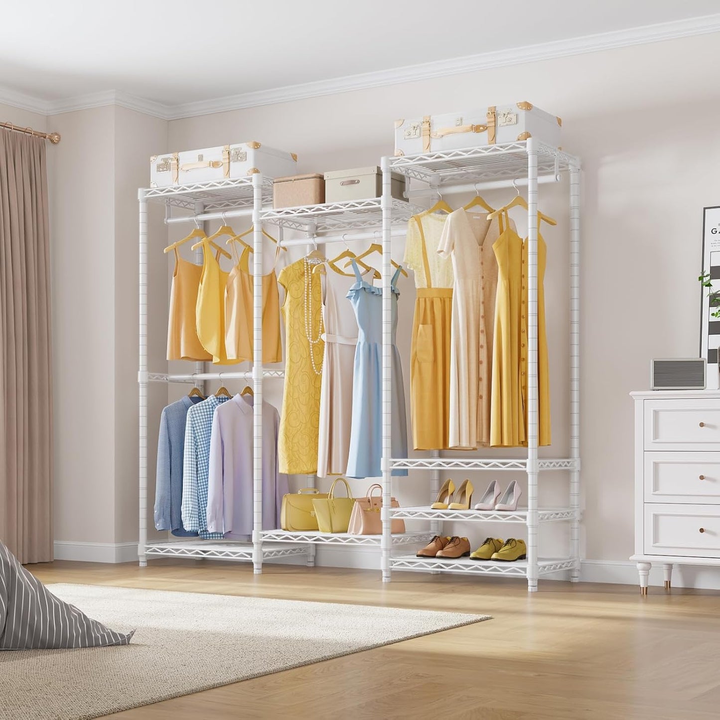 VIPEK V5 Medium Portable Closet Wardrobe Heavy Duty Clothes Rack, Freestanding Closet Metal