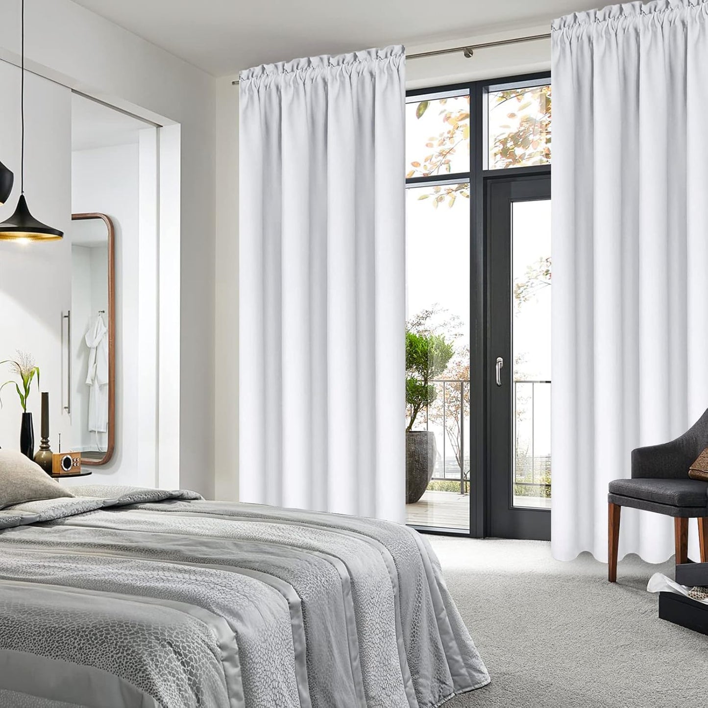DWCN Blackout Curtains for Bedroom – Thermal Insulated Room Darkening Drapes for Living Room