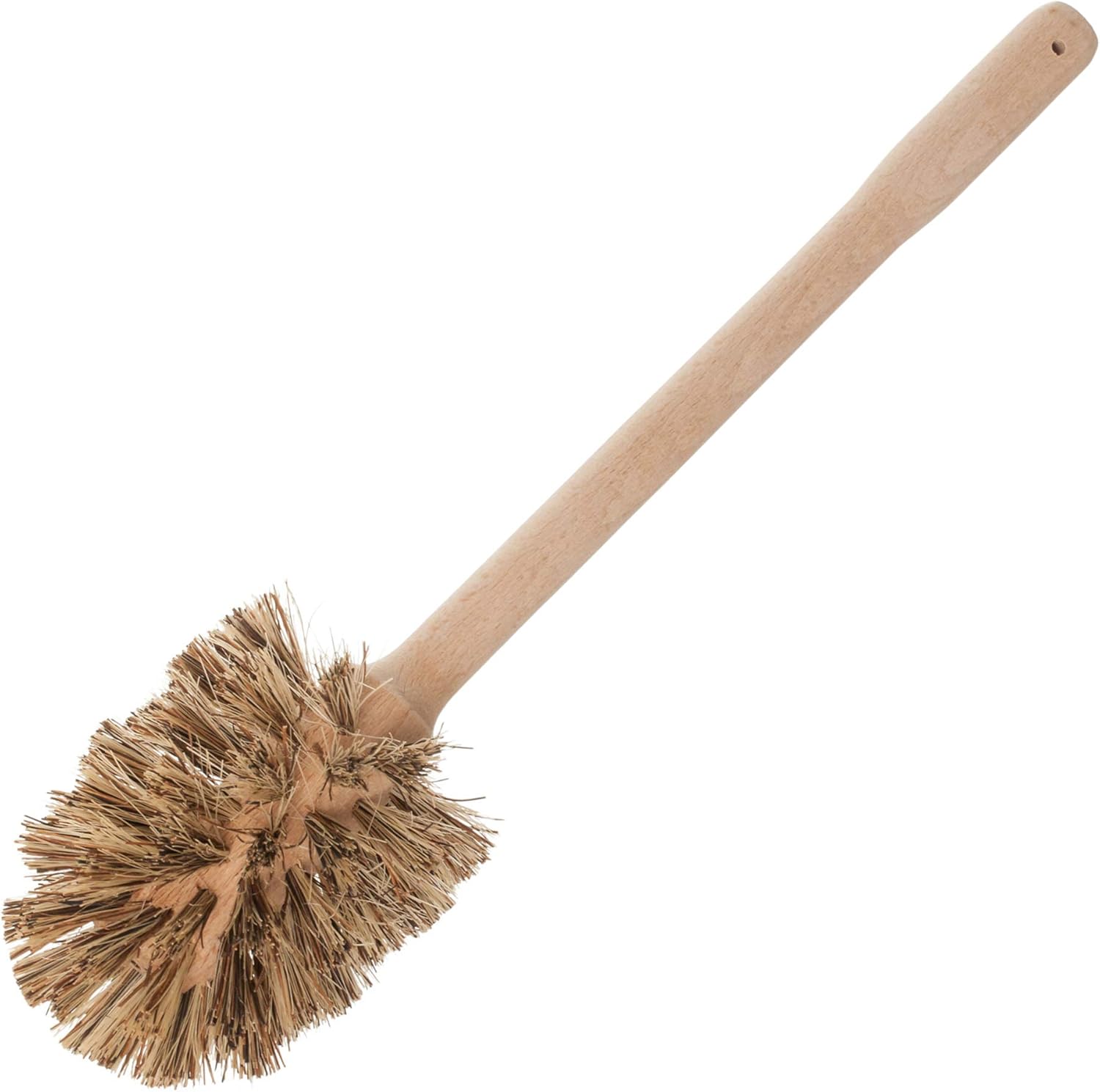 REDECKER Union Fiber Toilet Brush with Untreated Beechwood Handle - Natural Stiff Bristles, 15"