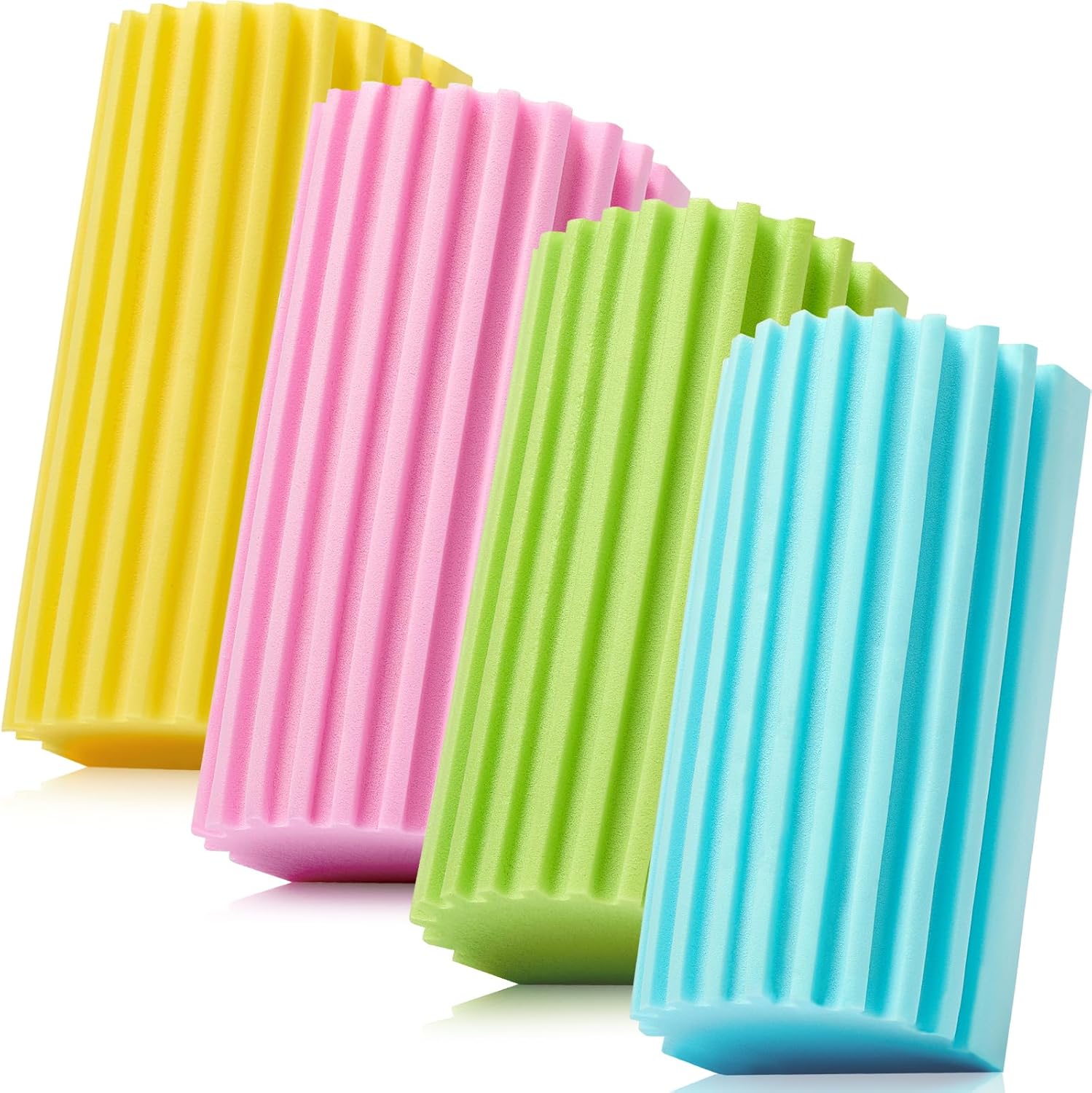 4 Pack Damp Dusting Sponge Duster, Dust Cleaning Sponge, Reusable Household Cleaning Sponge Tool