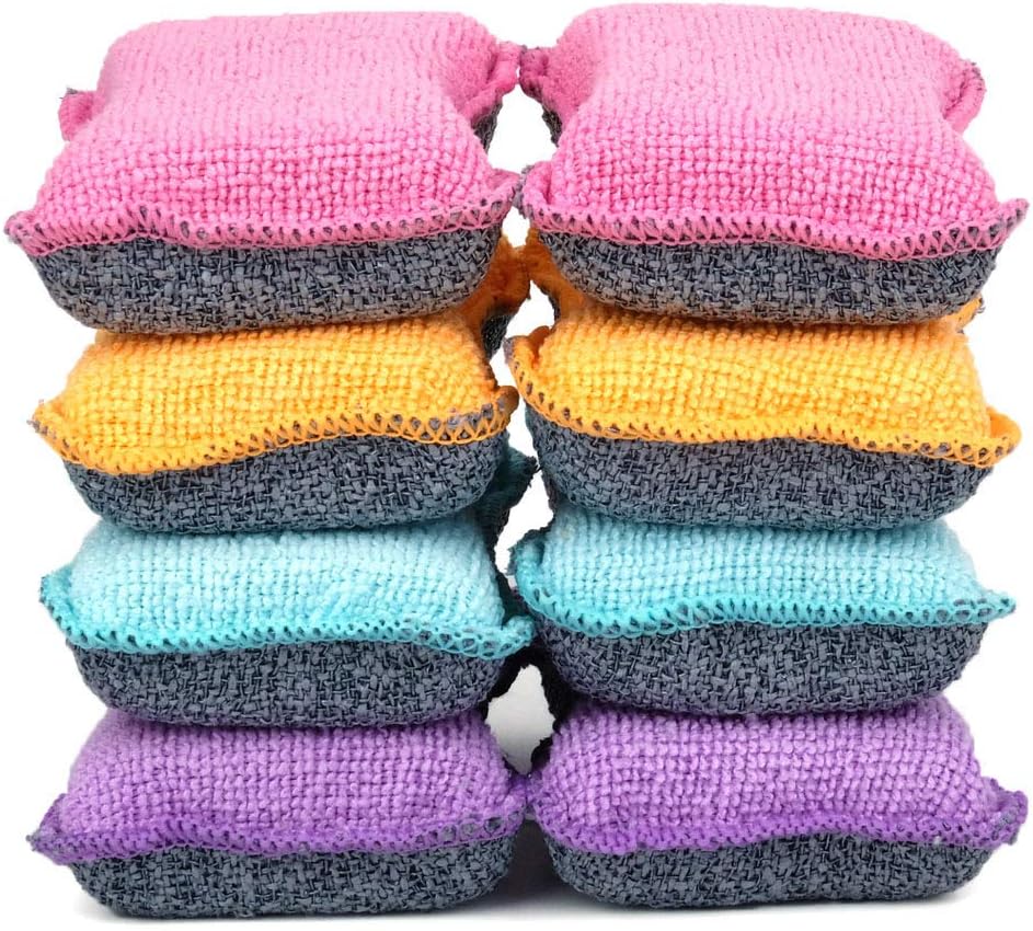 UPSTAR Dish Sponges Kitchen, Microfiber Cleaning Scrubber for Dishwashing, Sink, Basin and