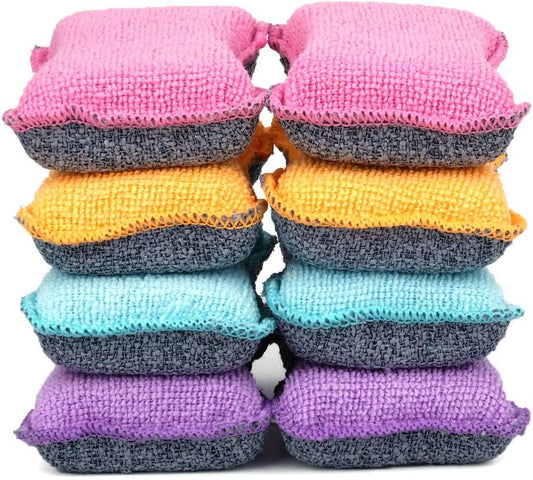 UPSTAR Dish Sponges Kitchen, Microfiber Cleaning Scrubber for Dishwashing, Sink, Basin and