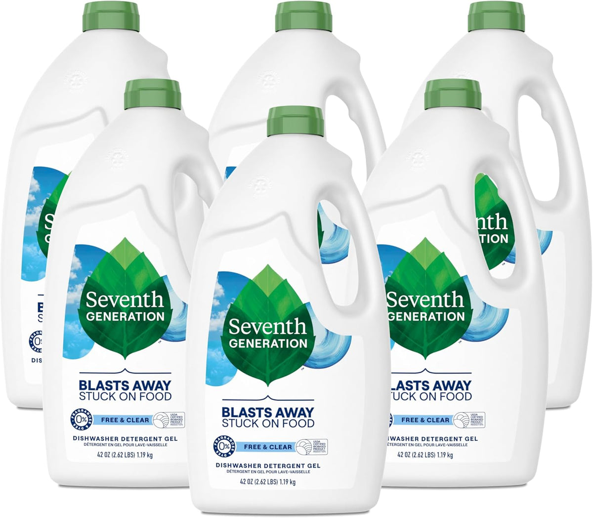 Seventh Generation Dishwasher Detergent Gel for Sparkling Dishes Free & Clear Fragrance Free 42 oz