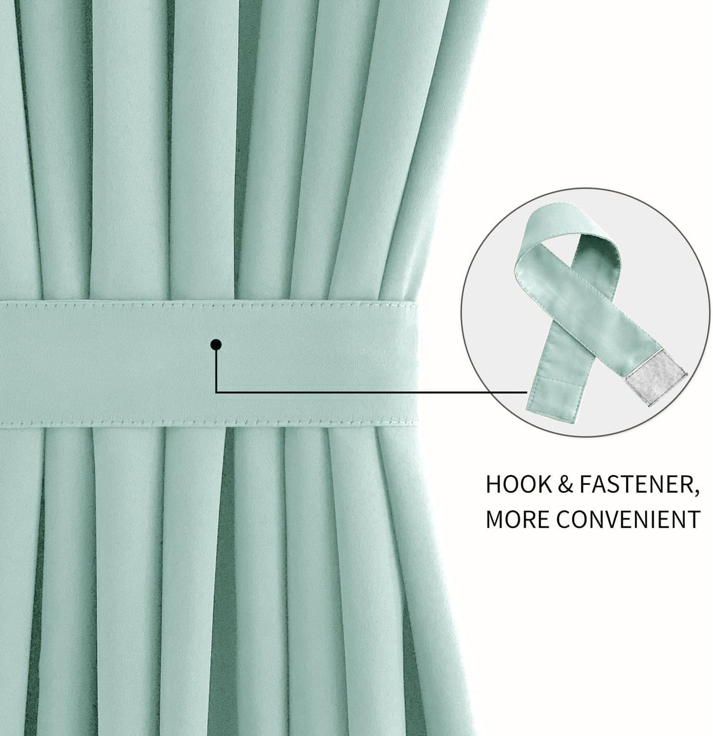 DWCN French Door Curtains – Rod Pocket Thermal Blackout Curtain for Doors with Glass Window