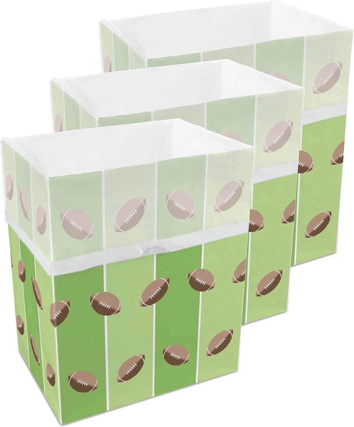 13 Gallon Disposable Pop-Up Trash Cans (3-Pack) with Fitted Bags – Foldable Garbage & Recycling