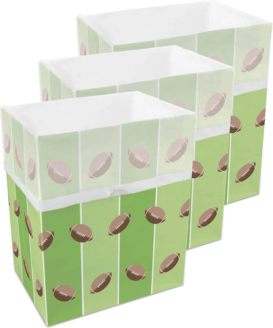13 Gallon Disposable Pop-Up Trash Cans (3-Pack) with Fitted Bags – Foldable Garbage & Recycling