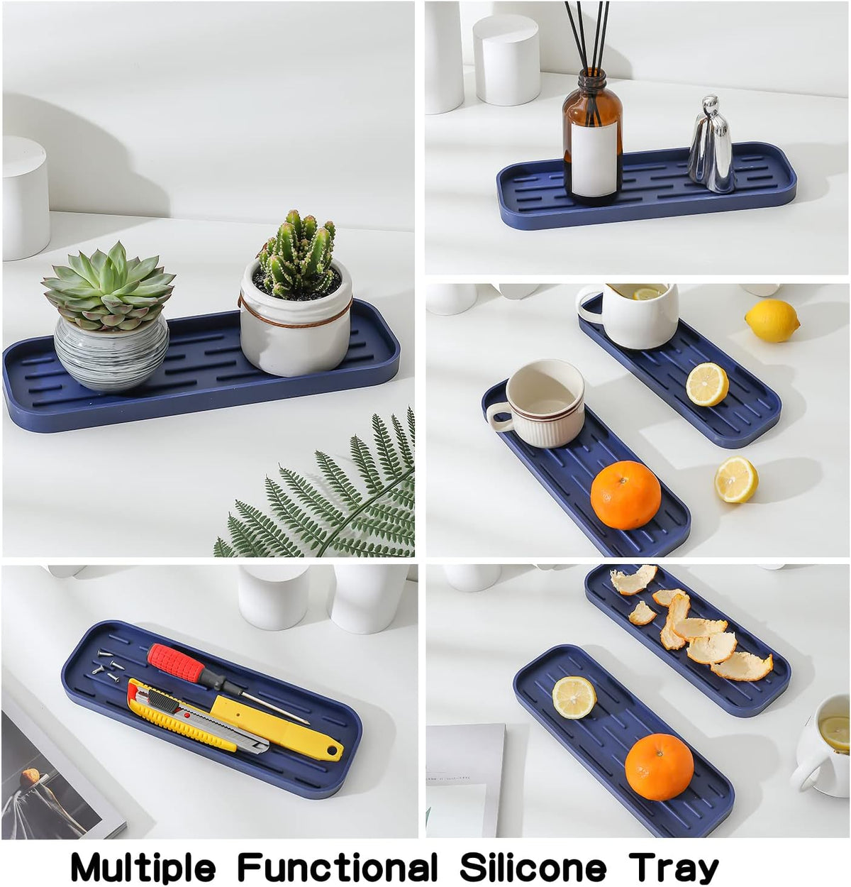 Silicone Kitchen Sink Organizer Tray for Multiple Usage,Eco-Friendly Sponges Holder for Kitchen