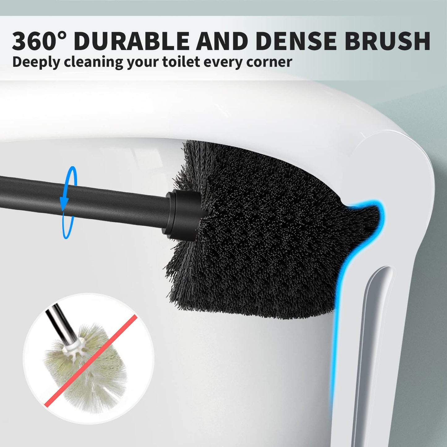 UPTRONIC Toilet Brush, 1 Set), Black – view 2