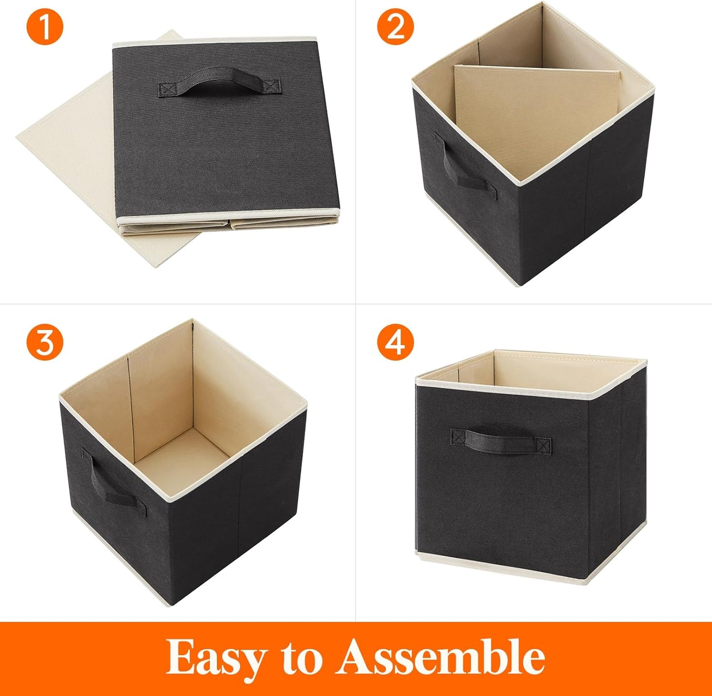 Lifewit 16 Packs Storage Cubes, 11 Inch Cube Storage Bins, Foldable Decorative Fabric Storage