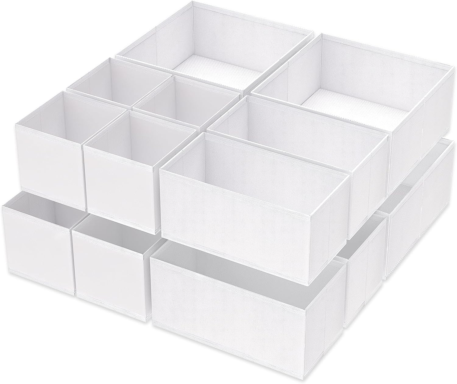 Criusia 16 Pack Underwear Drawer Organizer, Drawer Organizer Clothes, Foldable Cloth Storage Box
