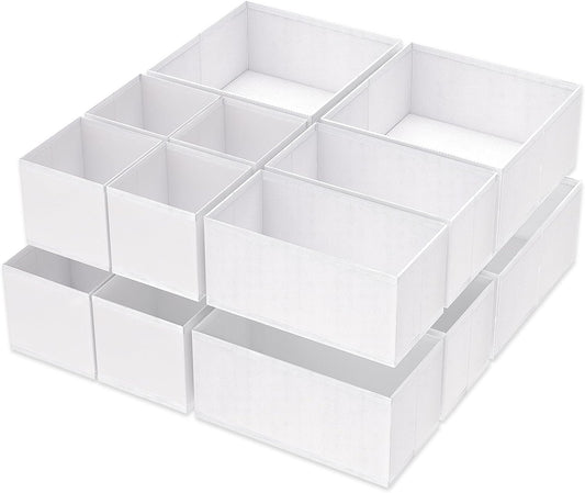 Criusia 16 Pack Underwear Drawer Organizer, Drawer Organizer Clothes, Foldable Cloth Storage Box