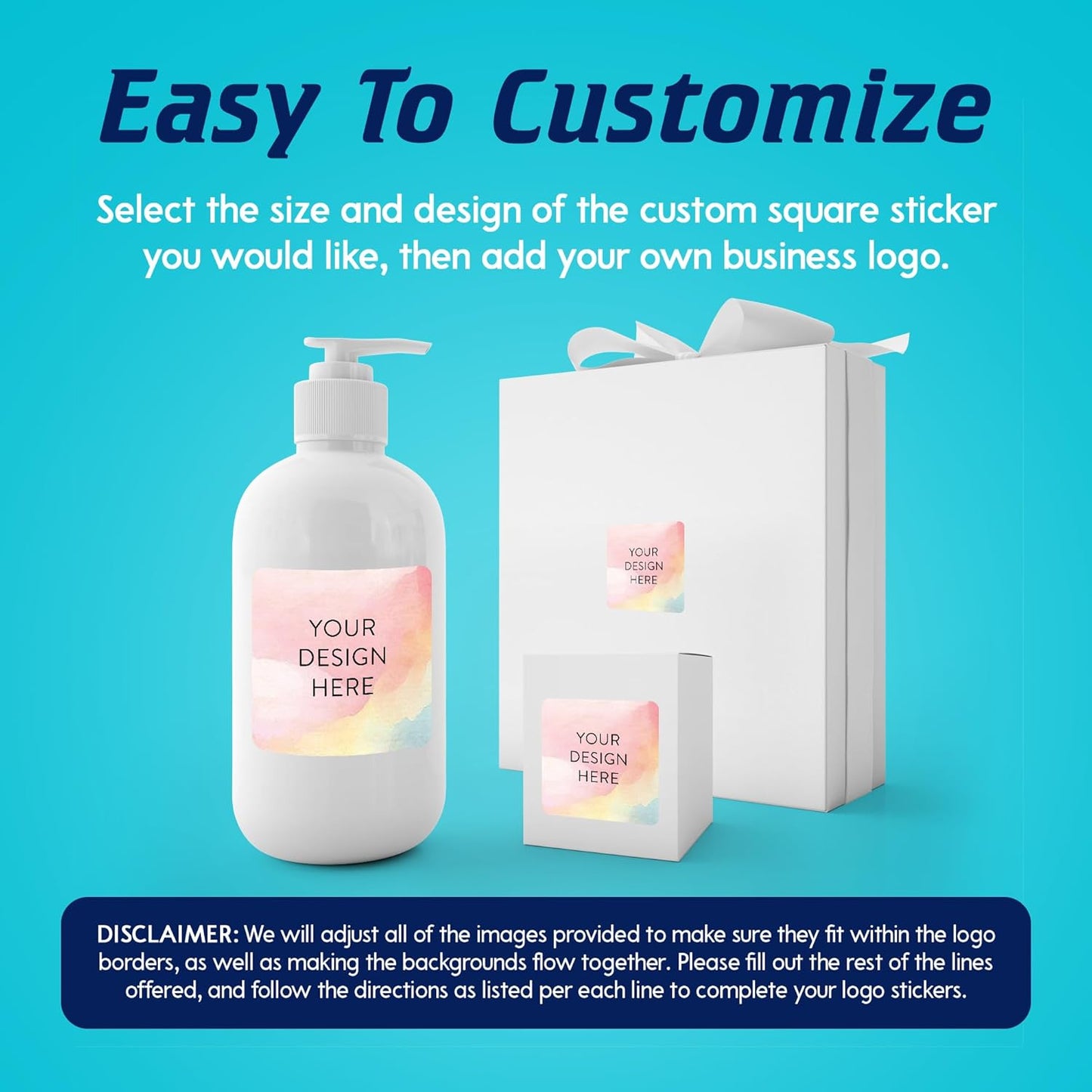 100 Custom Vinyl Stickers - Upload Your own Image, Text, Design, Logo - Personalized Logo Labels
