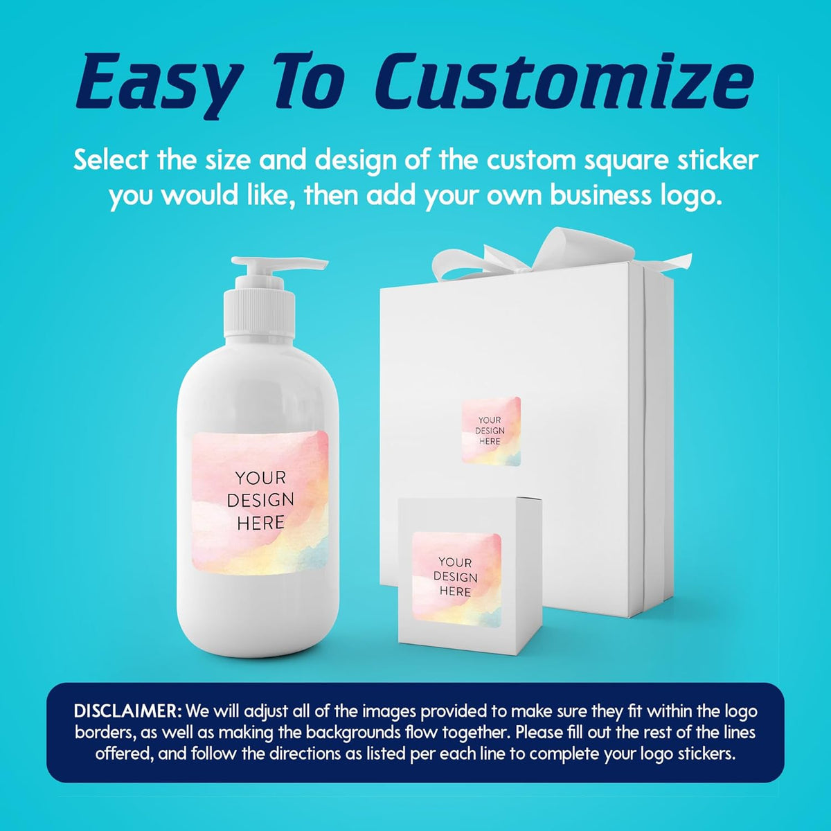100 Custom Vinyl Stickers - Upload Your own Image, Text, Design, Logo - Personalized Logo Labels