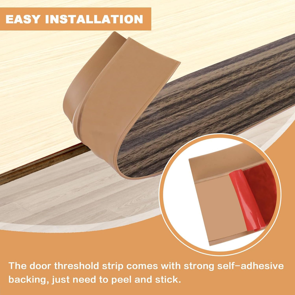 Vinyl Door Threshold Flooring Transition Strip Self Adhesive Carpet Edging Strip for Laminate