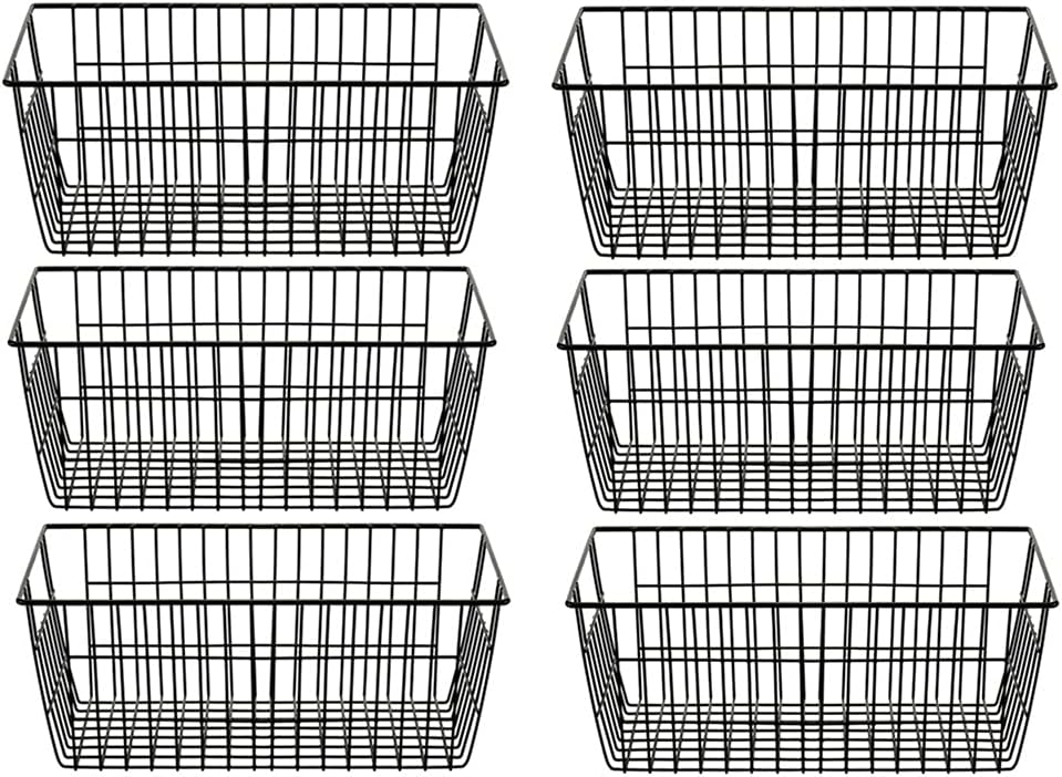 SANNO Wire Storage Baskets Freezer Baskets Farmhouse Organizer Storage Bins Large Organizer Bins