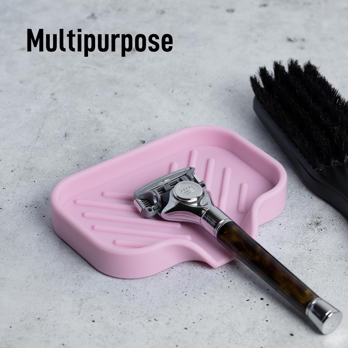 Zulay Kitchen Small Silicone Sponge Holder (4.9x3.3”) – Space-Saving Sink Organizer Tray for