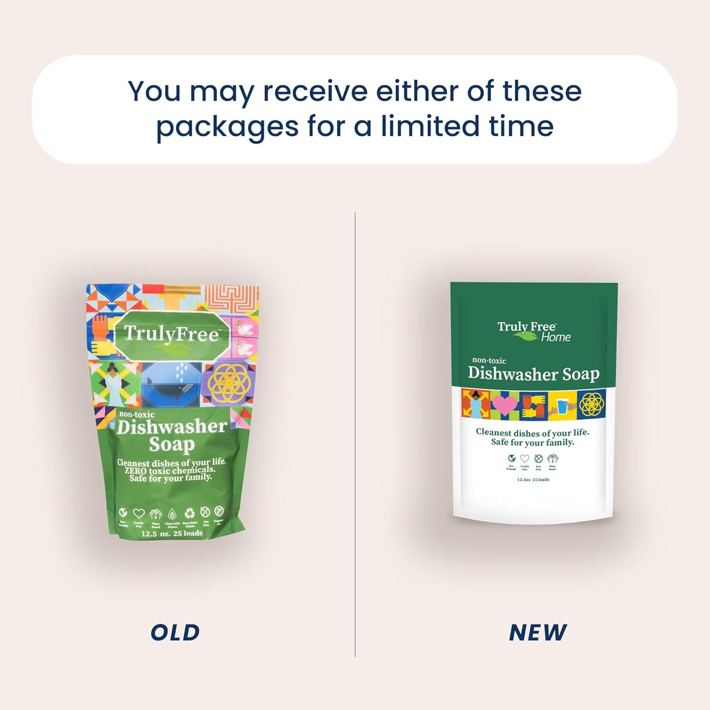 Truly Free Dishwasher Detergent Powder | Natural Dish Detergent, Dishwasher Soap | Plastic Free